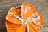 Orange Flower Brooch